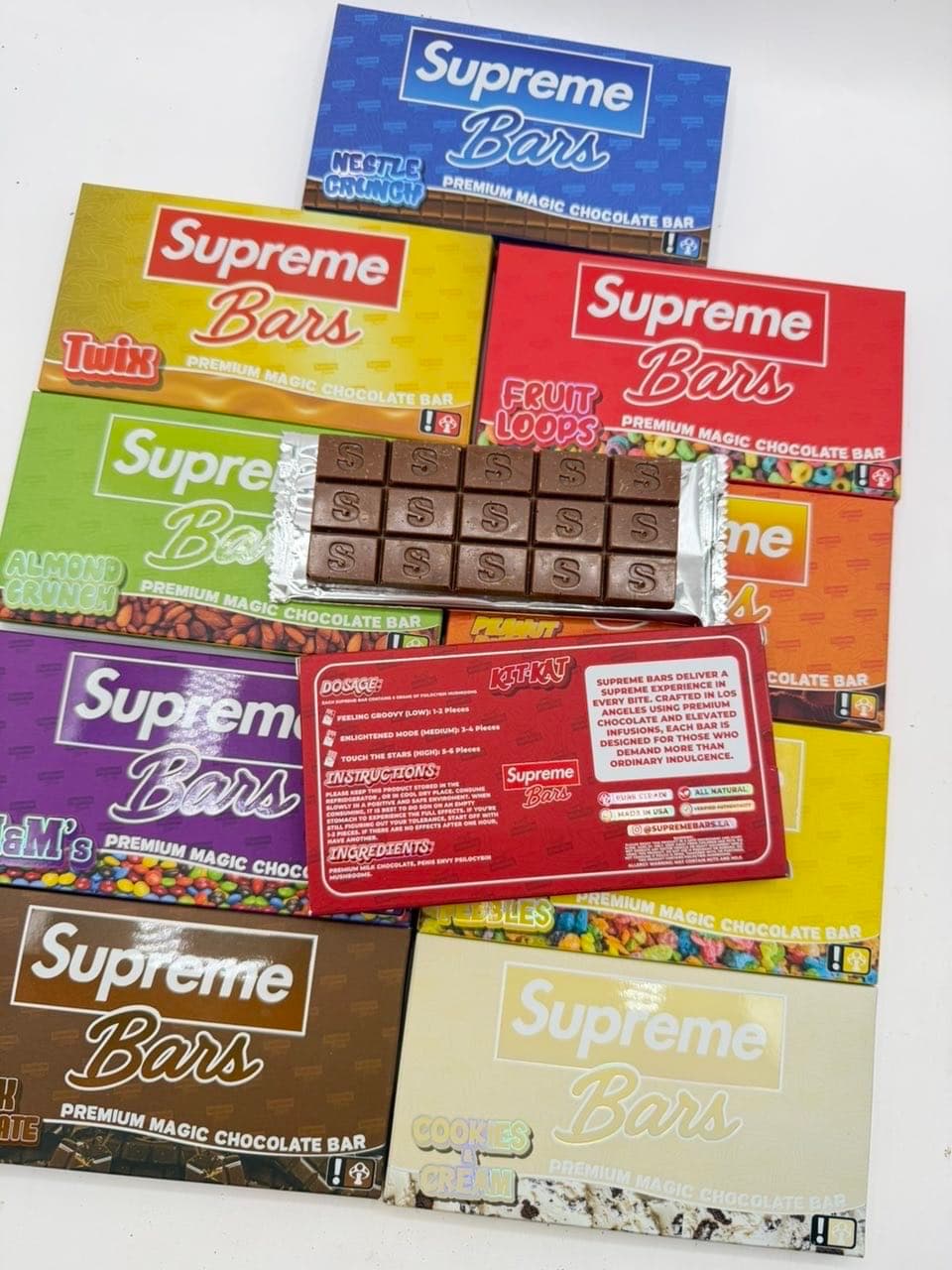 🍄SUPREME BARS 6G 🍄 100% AUTHENTIC Mushroom Chocolates 🍫 | Real Duck Distro 🍄SUPREME BARS 6G 🍄 100% AUTHENTIC Mushroom Chocolates 🍫 — premium edibles from Real Duck Distro Los Angeles, nationwide cannabis shipping